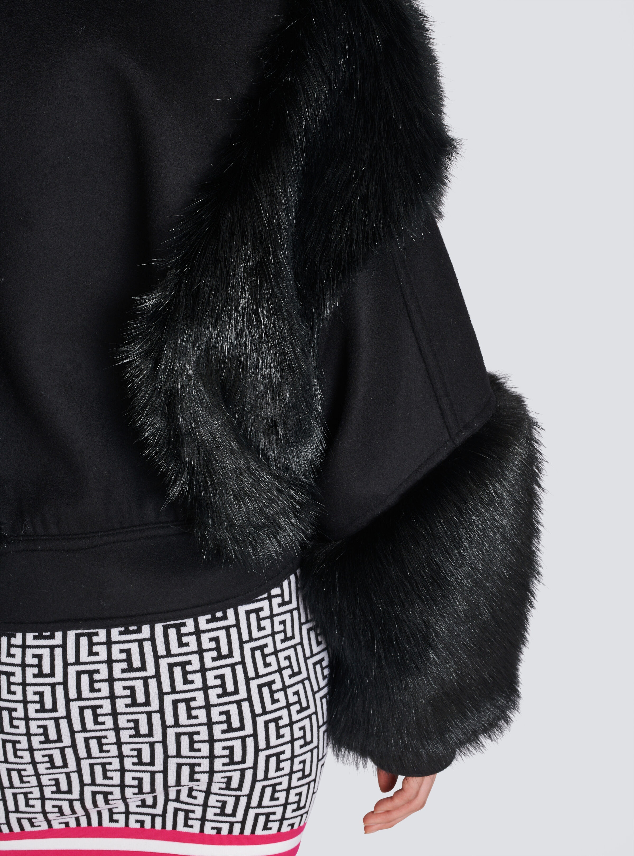 Wool and faux fur jacket - 6