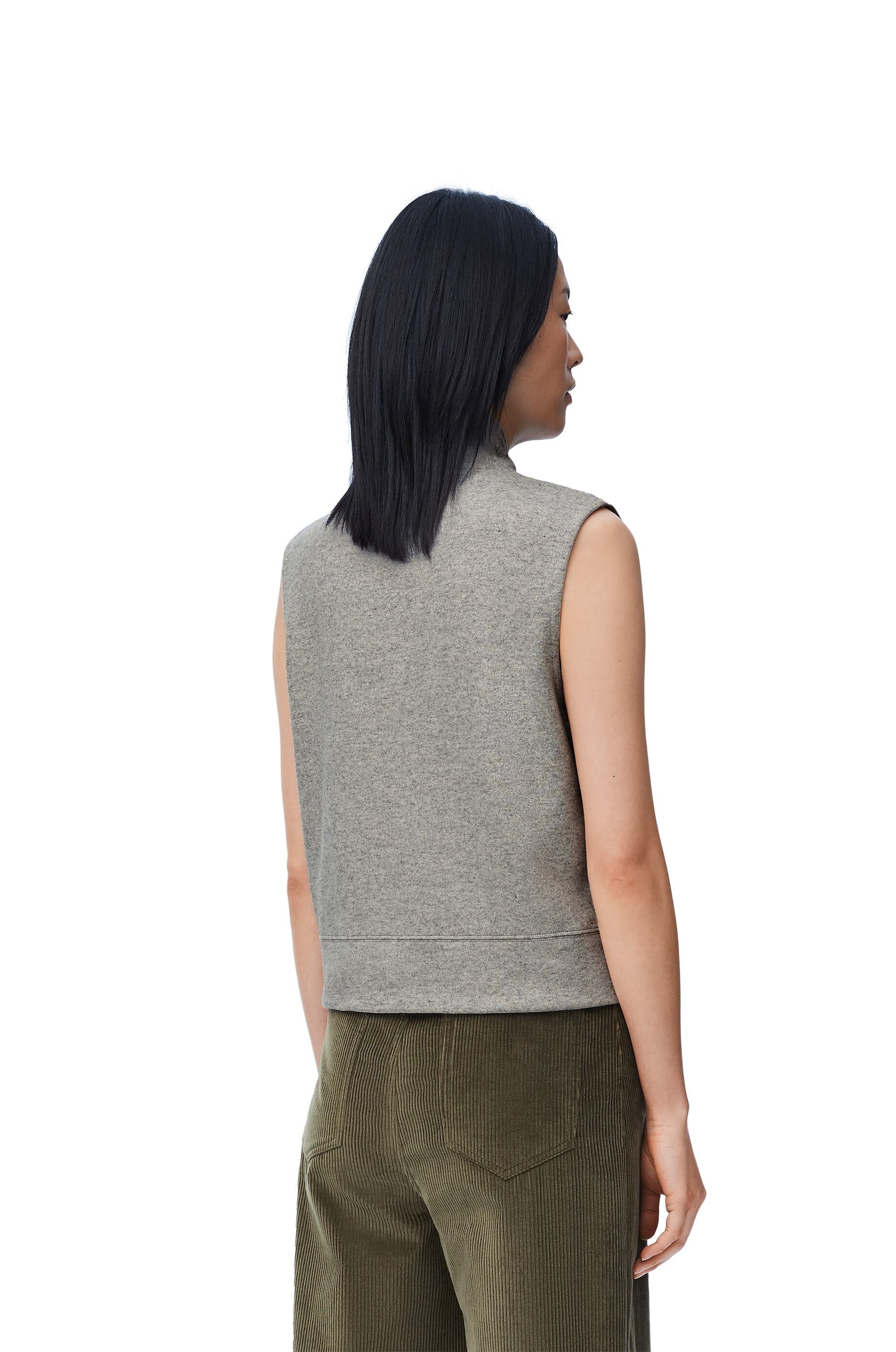 Bow top in wool and silk blend - 4