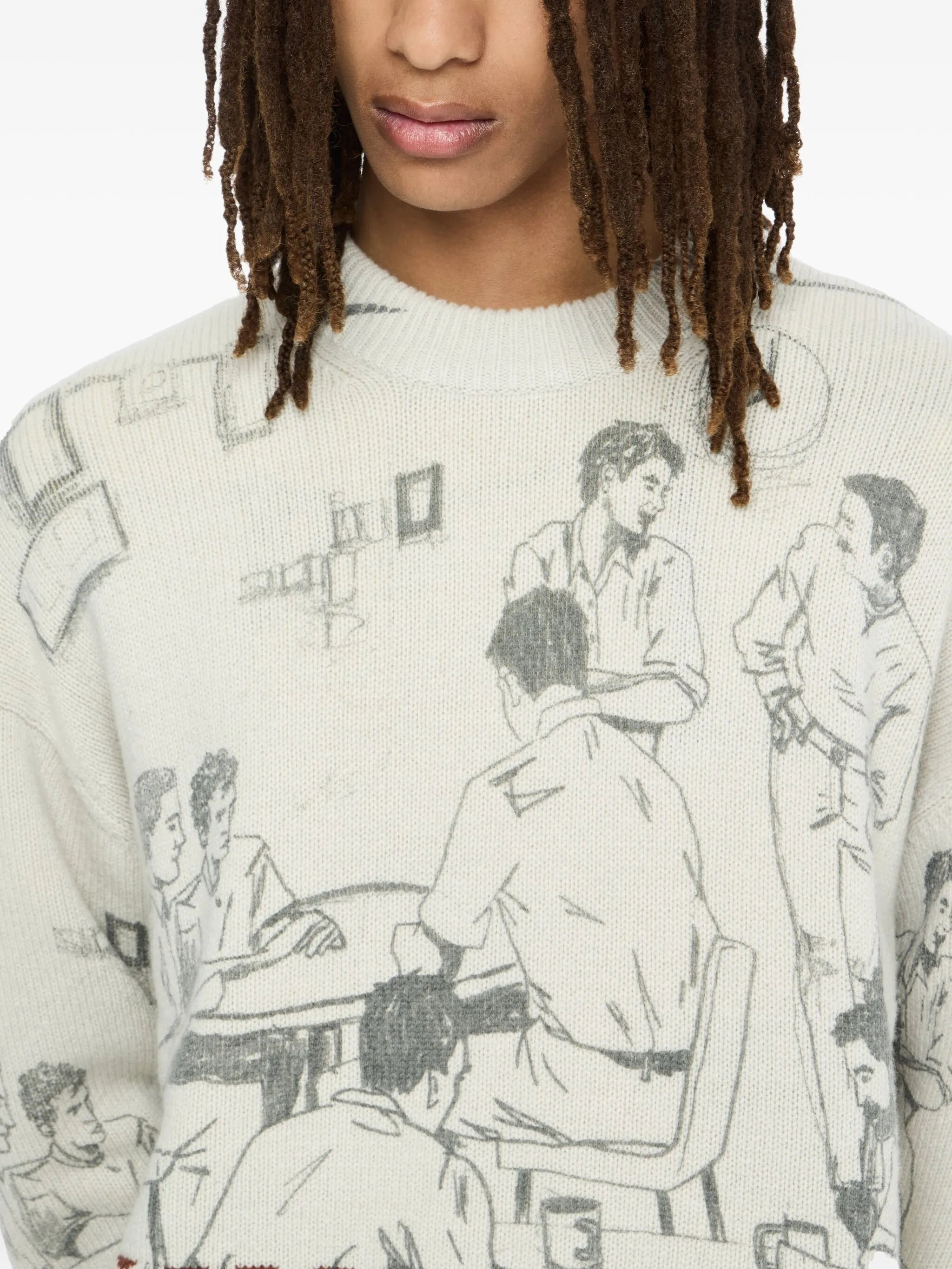 Jw Anderson Graphic-houndstooth Sweater - 4