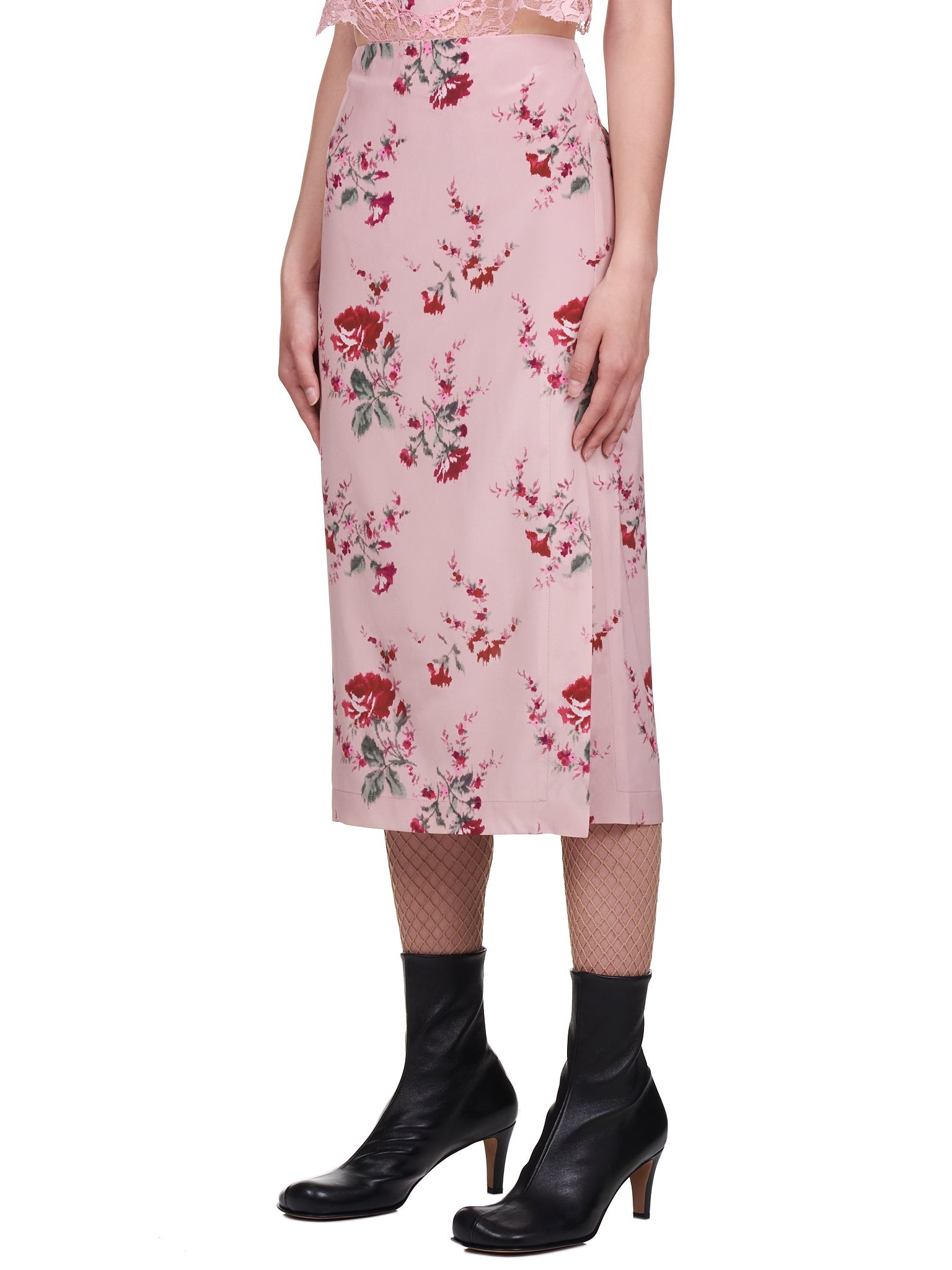 Rose De Chine Print Skirt - 2