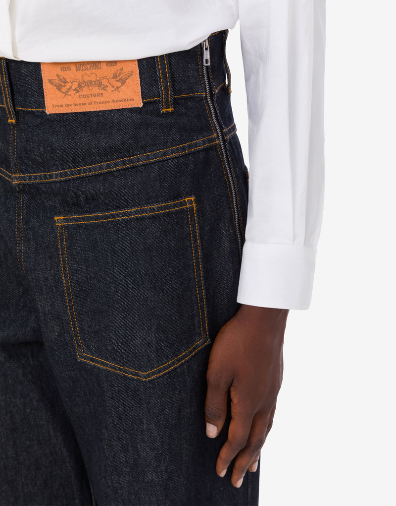 BLUE COTTON DENIM PANTS 4