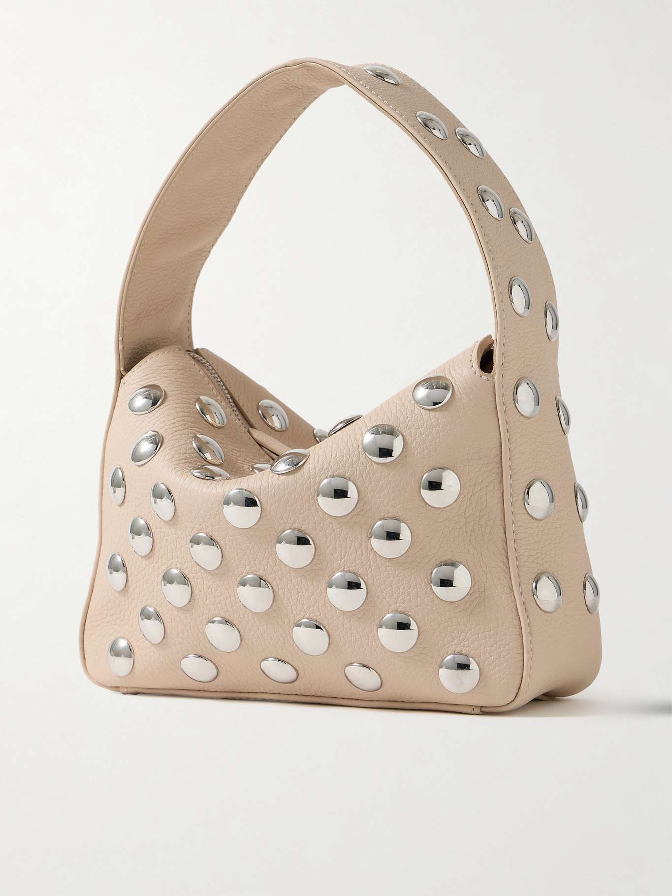 Elena small studded textured-leather shoulder bag - 3