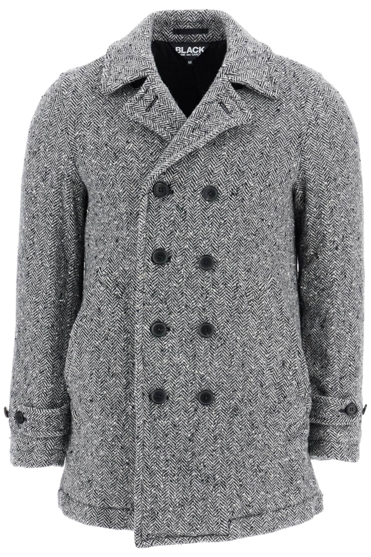 COMME DES GARCONS BLACK - COMME DES GARCONS BLACK herringbone wool caban - 1