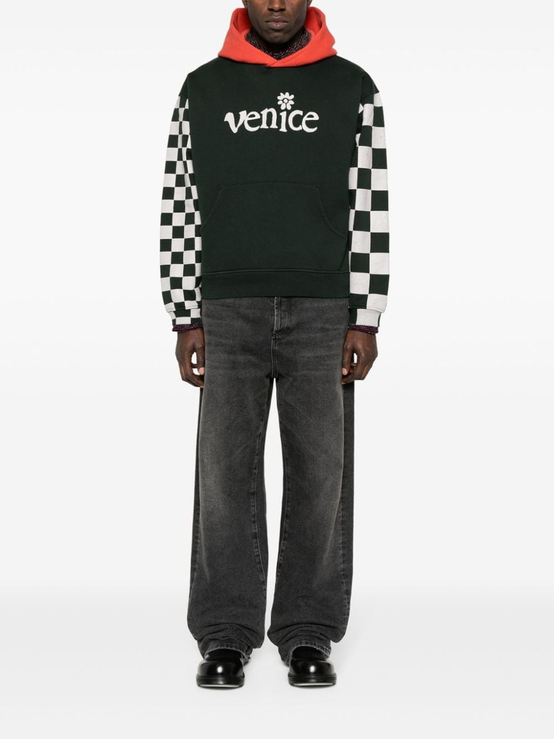 ERL Venice-print colour-block hoodie outlook