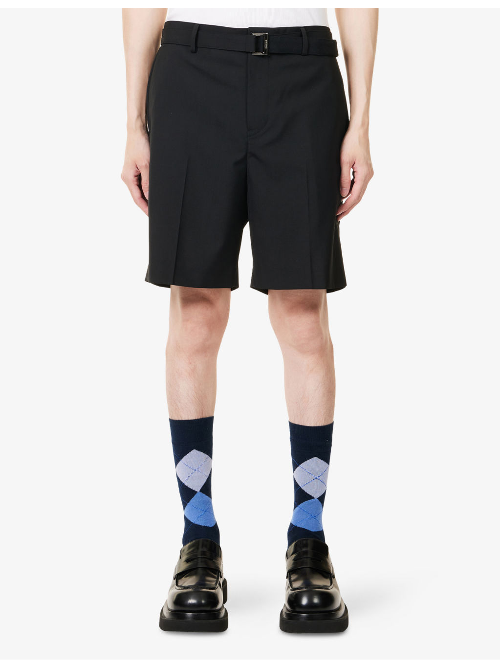 Belted Relaxed-Fit Woven Shorts - 3