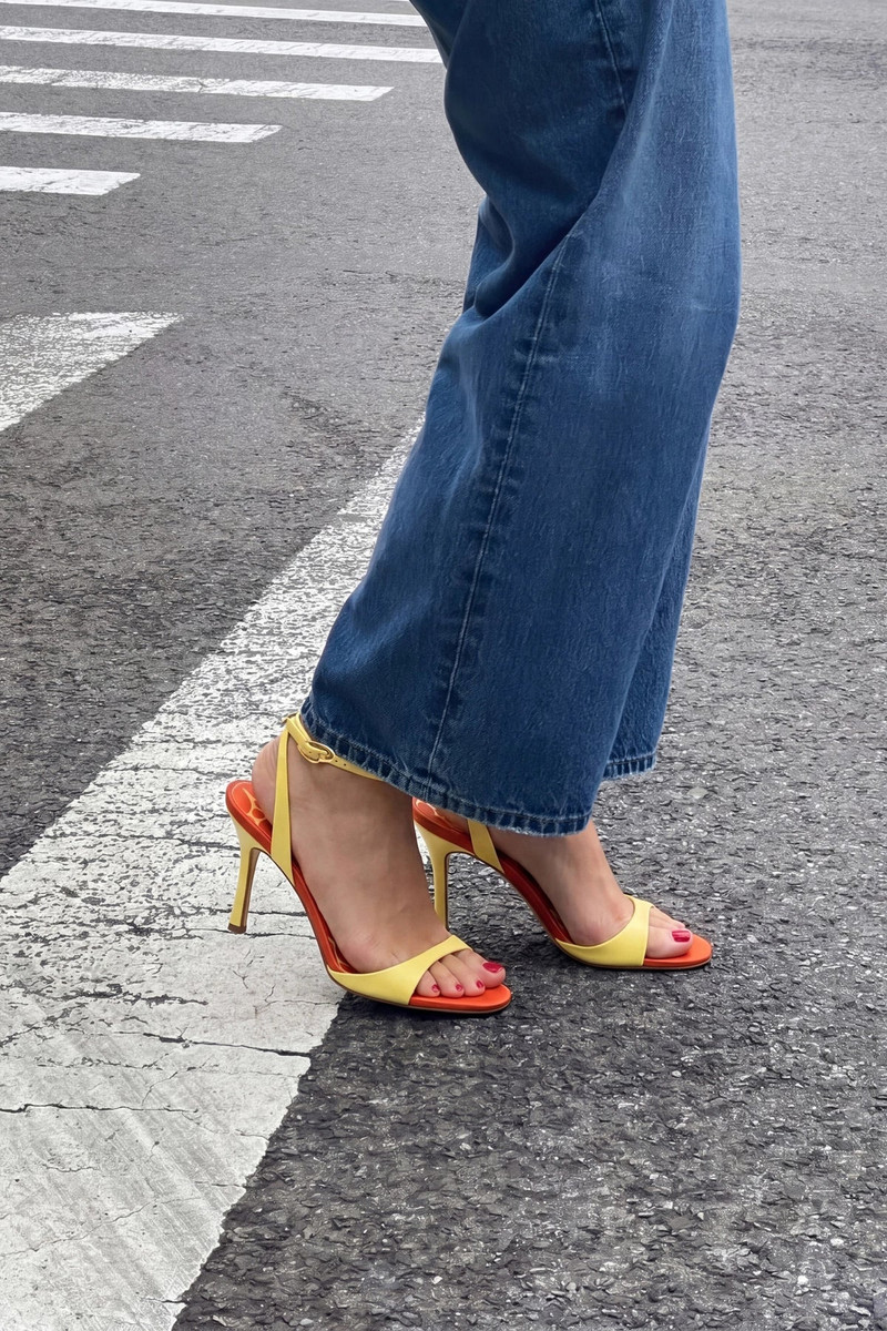 Larroudé Freya Sandal Lemonade Leather outlook
