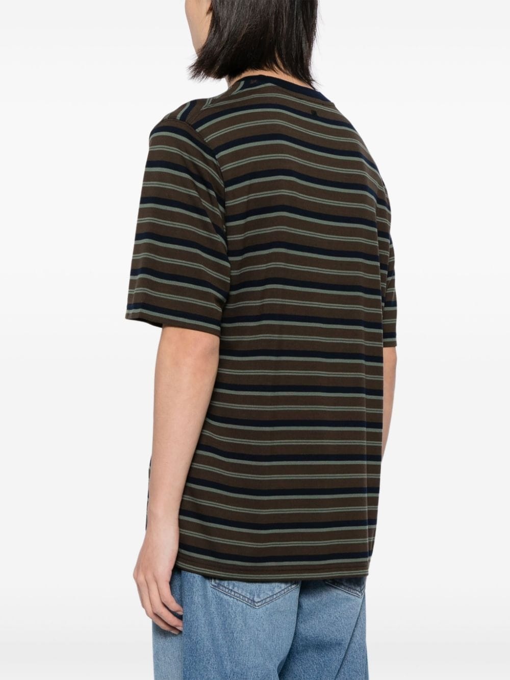 striped short-sleeved T-shirt - 7