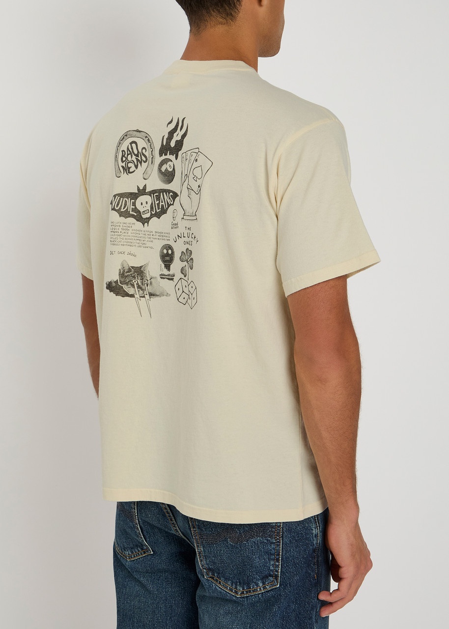 Nudie Jeans Koffe Printed Cotton T-shirt - 3