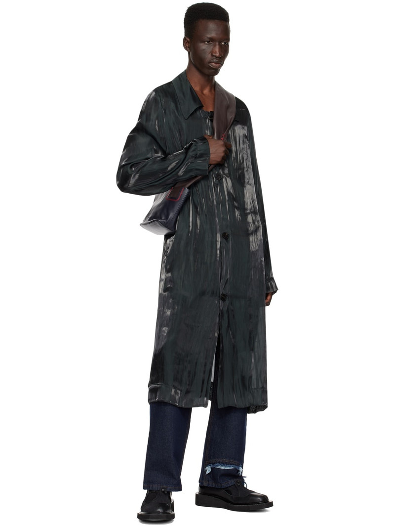 EDWARD CUMING Black Semi-Sheer Coat outlook