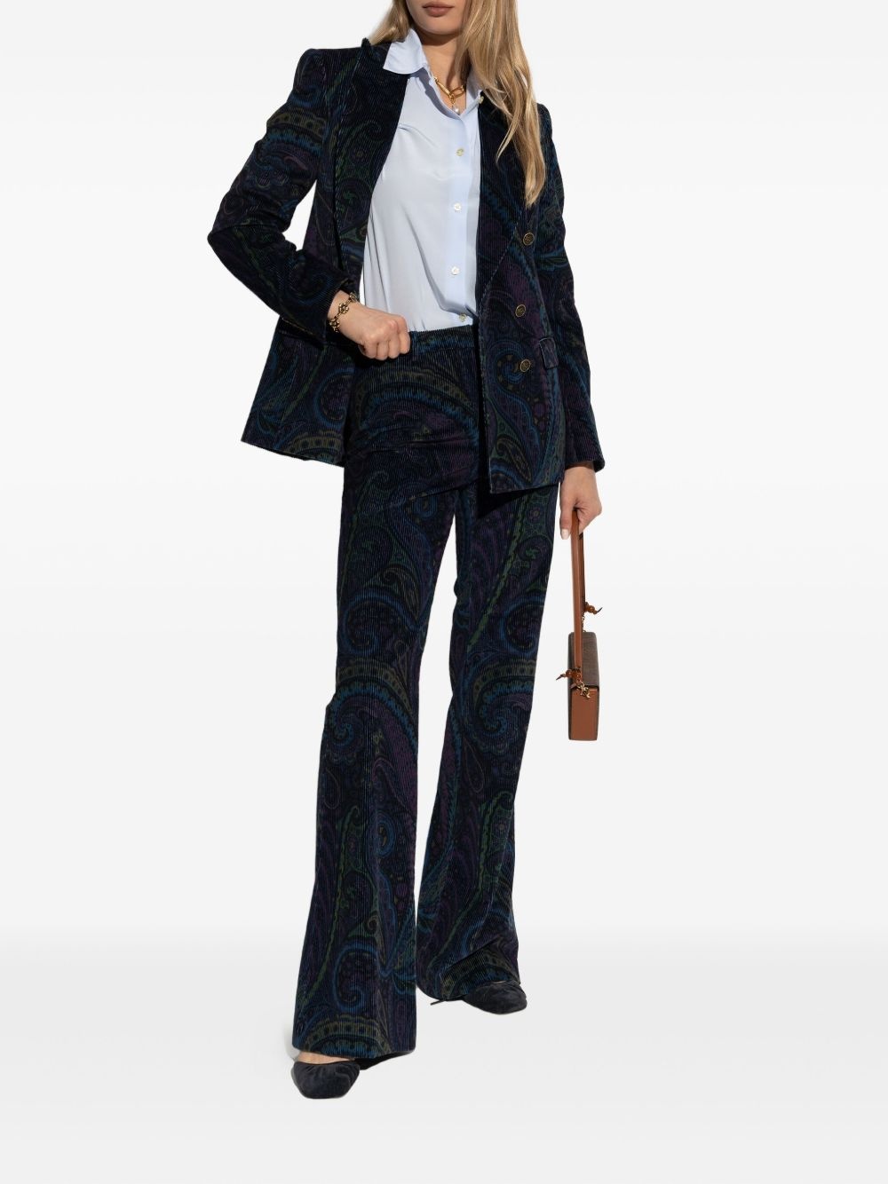 corduroy double-breasted blazer - 2