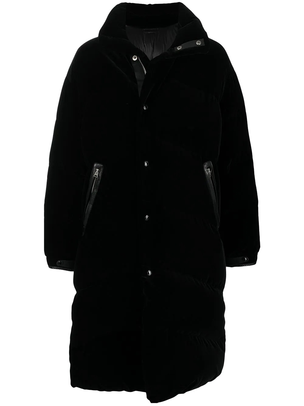 textured-finish padded coat - 1