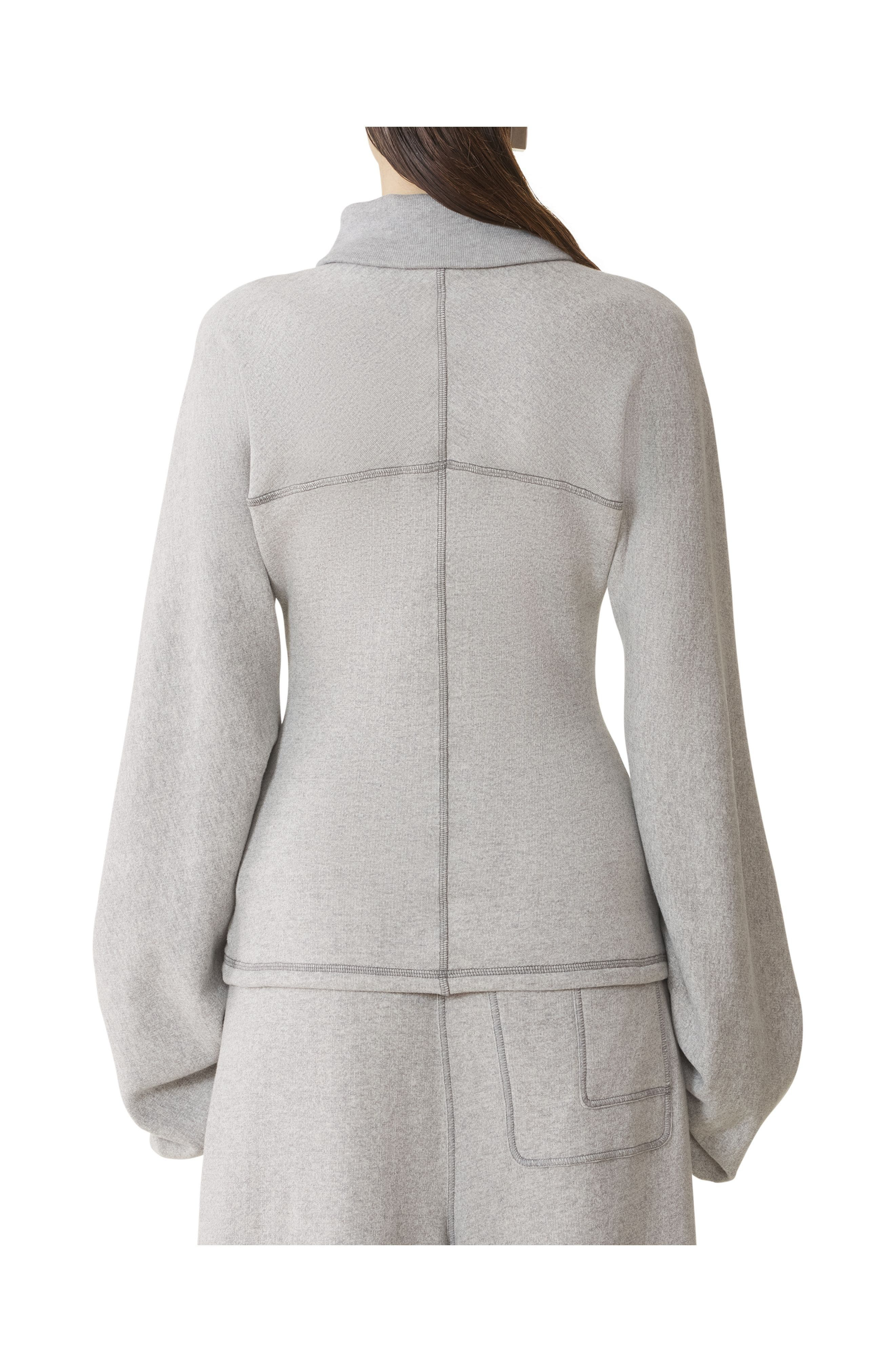 Lanvin Cotton Jersey Jacket in Heather Grey at Nordstrom - 4