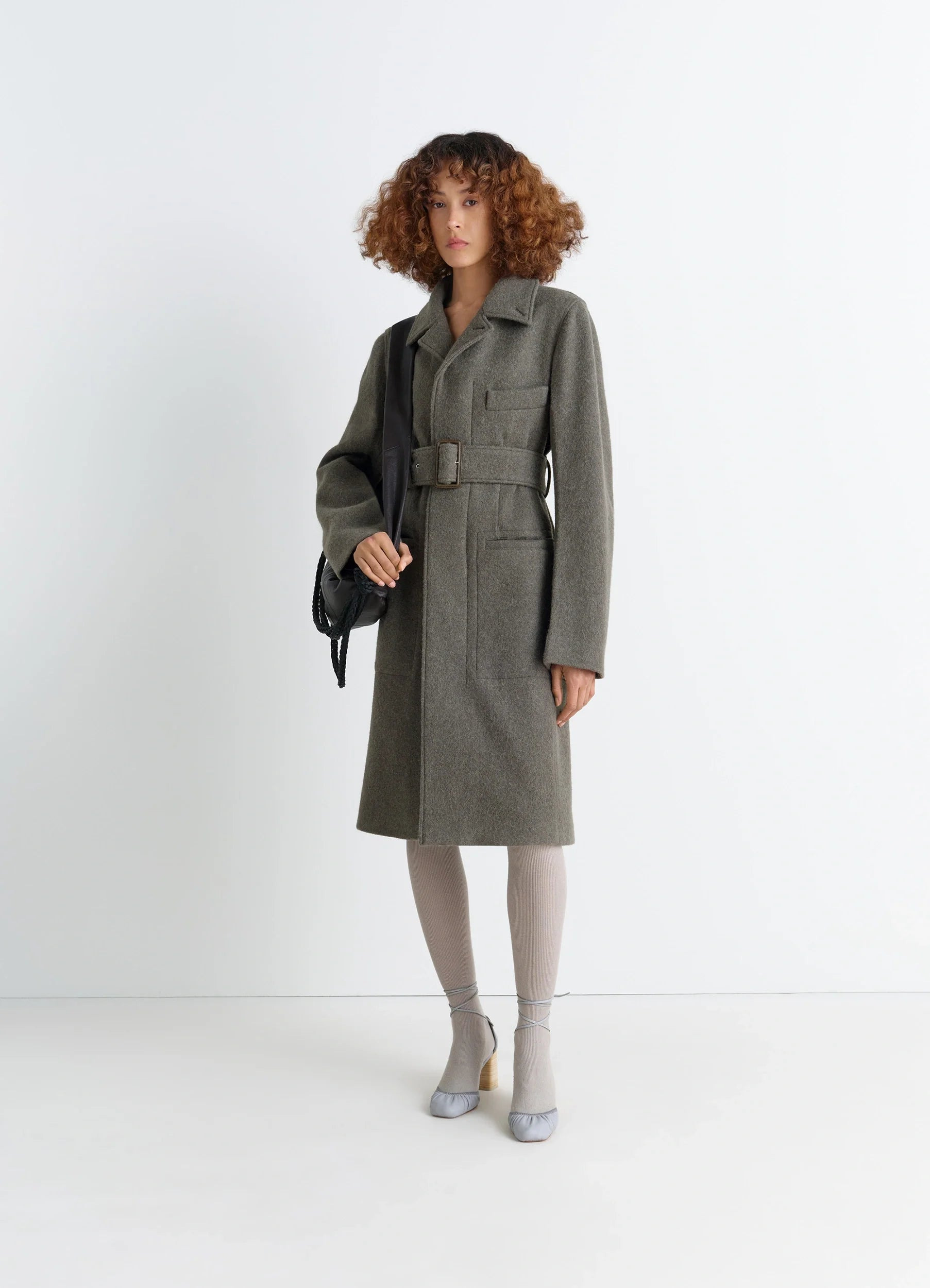 BELTED TAILORED COAT - 2