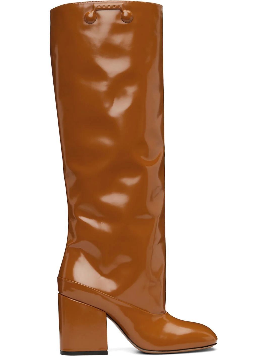 Brown Leather Trunkaroo Knee-High Tall Boots - 1