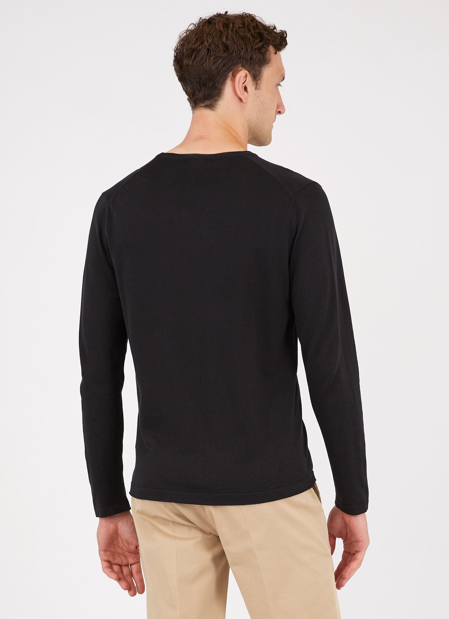 Sea Island Cotton Crew Neck Jumper - 4