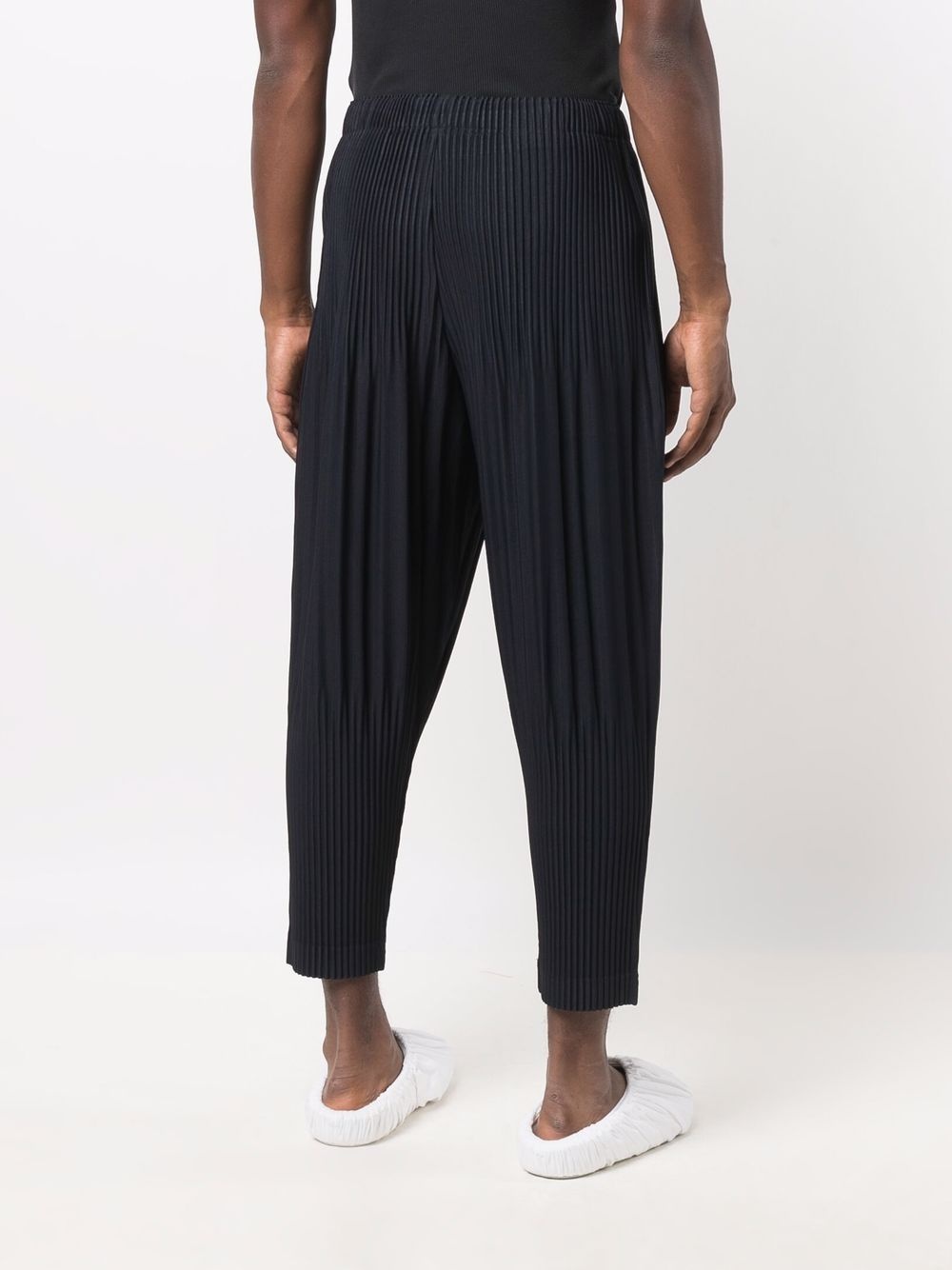 pleated drop-crotch trousers - 4