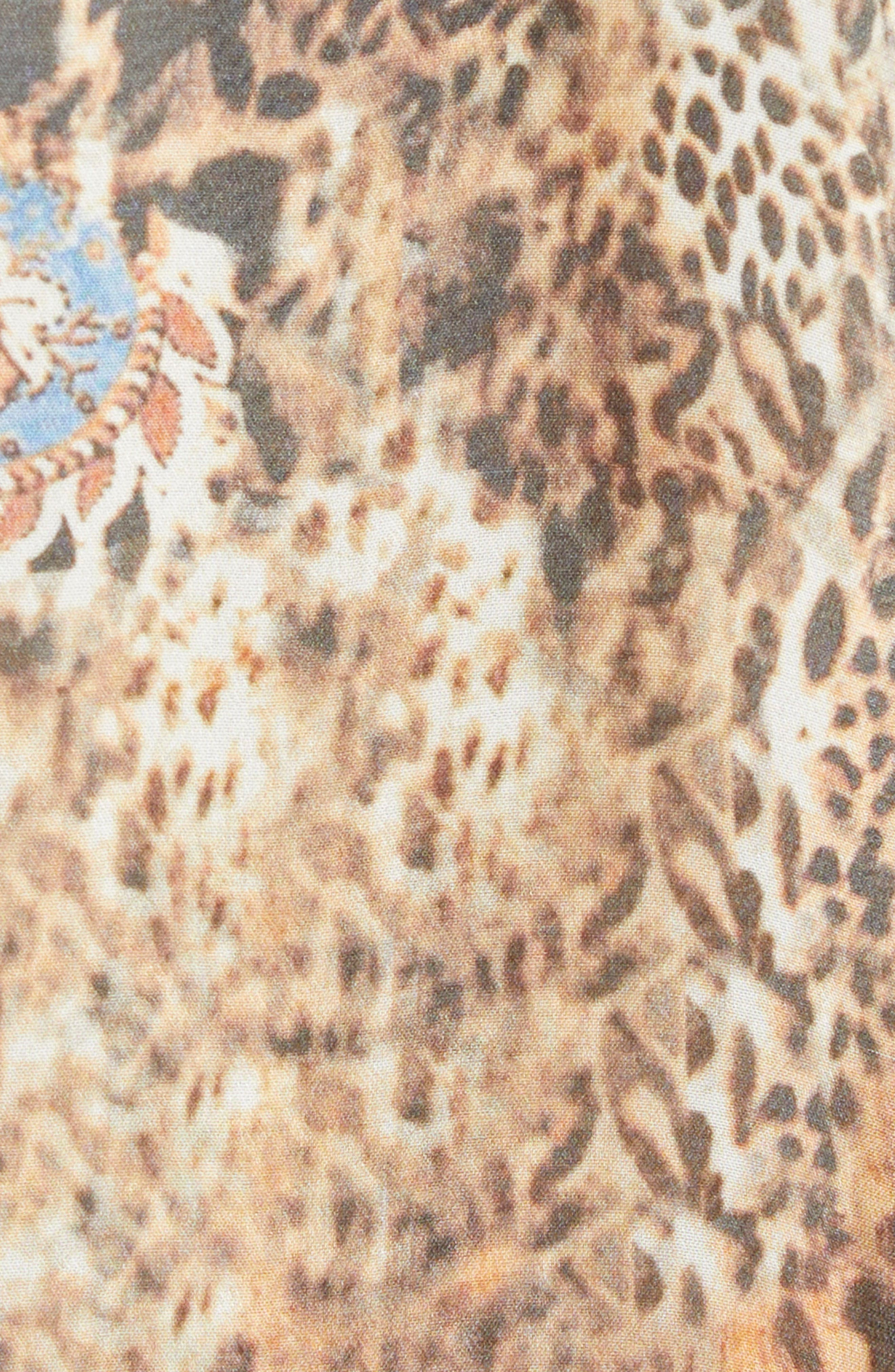 L'AGENCE Patricia Print Maxi Skirt in Brown/Blue Valencia Leopard at Nordstrom - 7