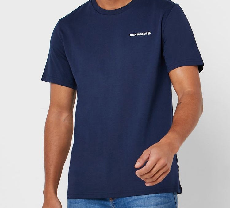 Men's Converse All Star Alphabet Logo Short Sleeve Blue 10017819-A02 - 3