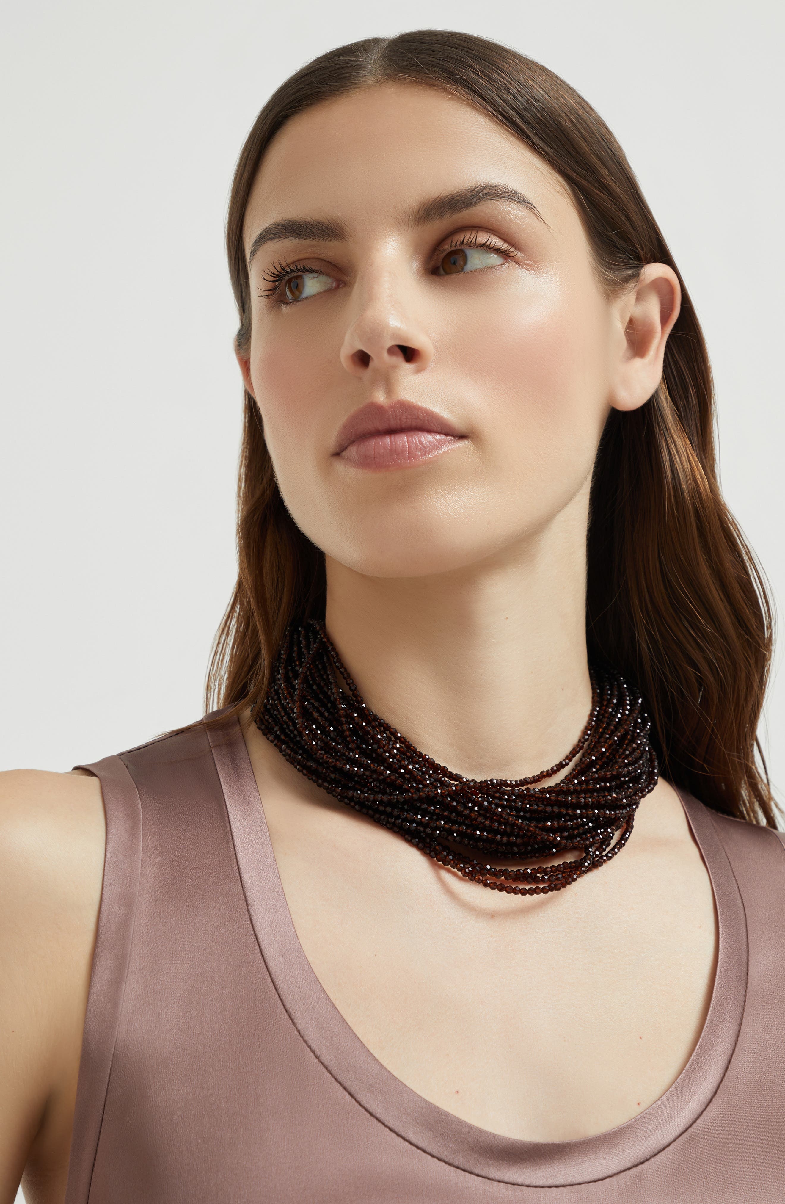 Brunello Cucinelli Vetro and Silver choker in Brown at Nordstrom - 4