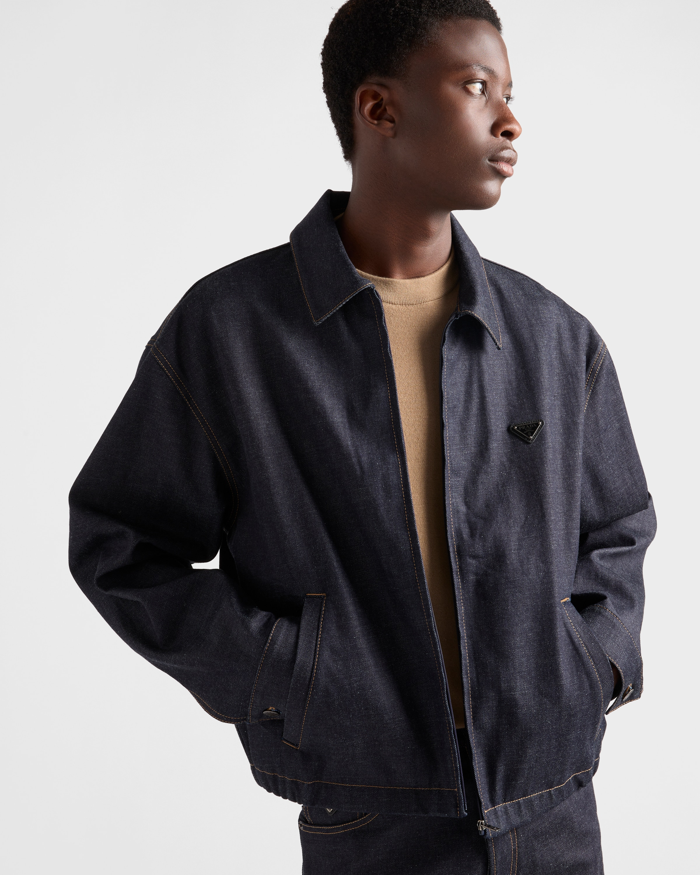 Denim blouson jacket - 4