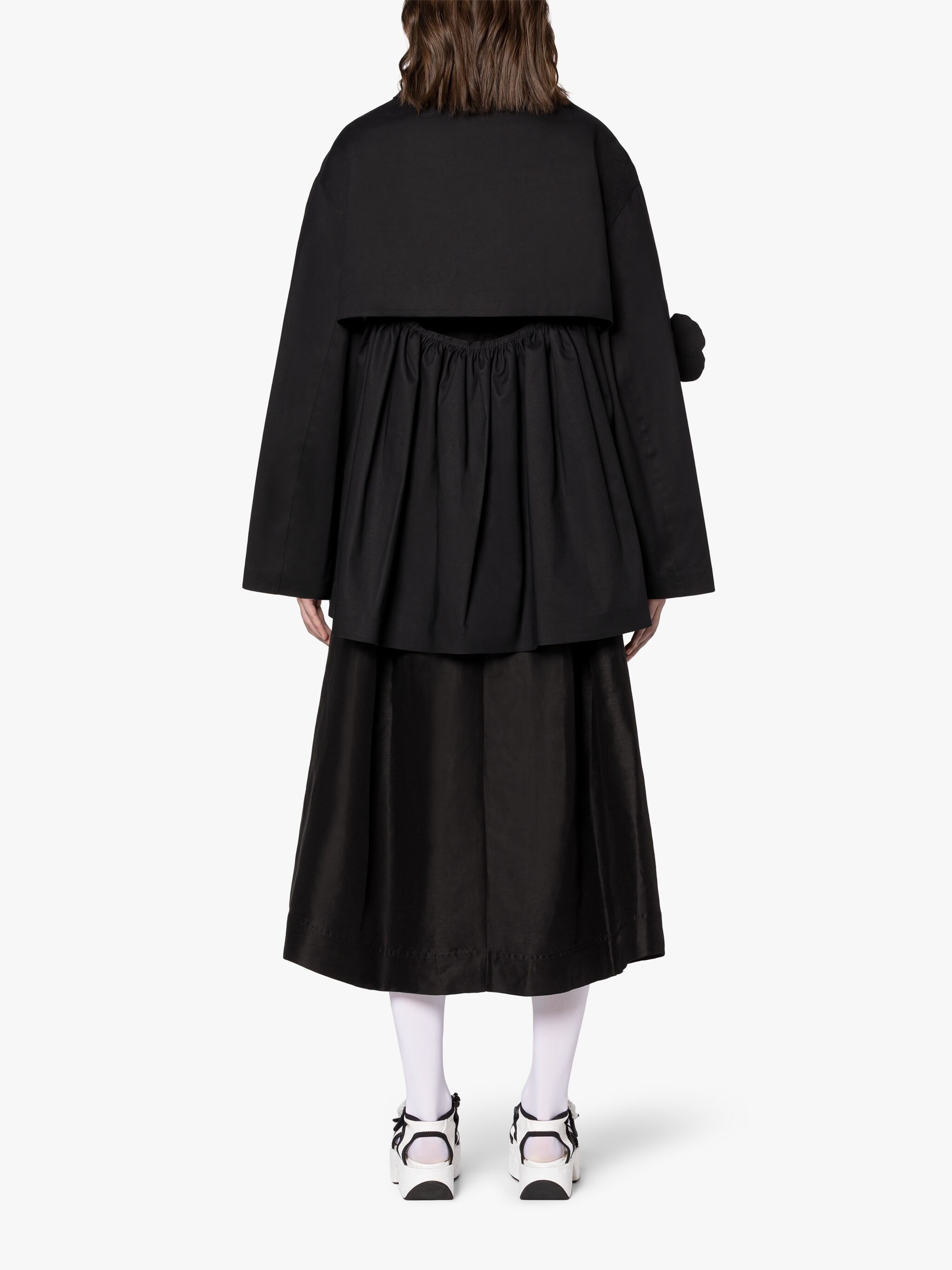 CECILIE BAHNSEN DALLAS BLACK BONDED COTTON JACKET - 4