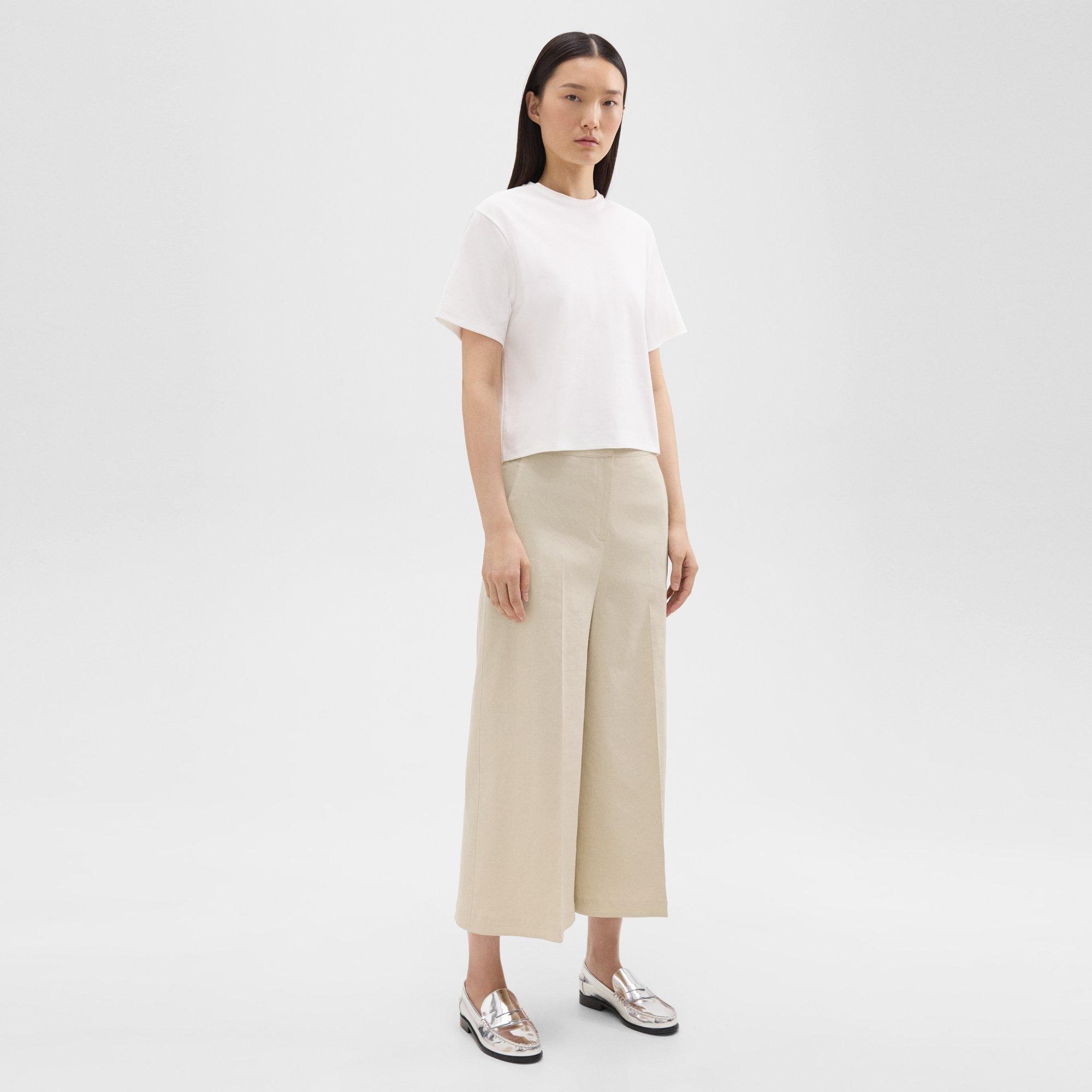 Cropped Wide-Leg Pant in Good Linen - 3