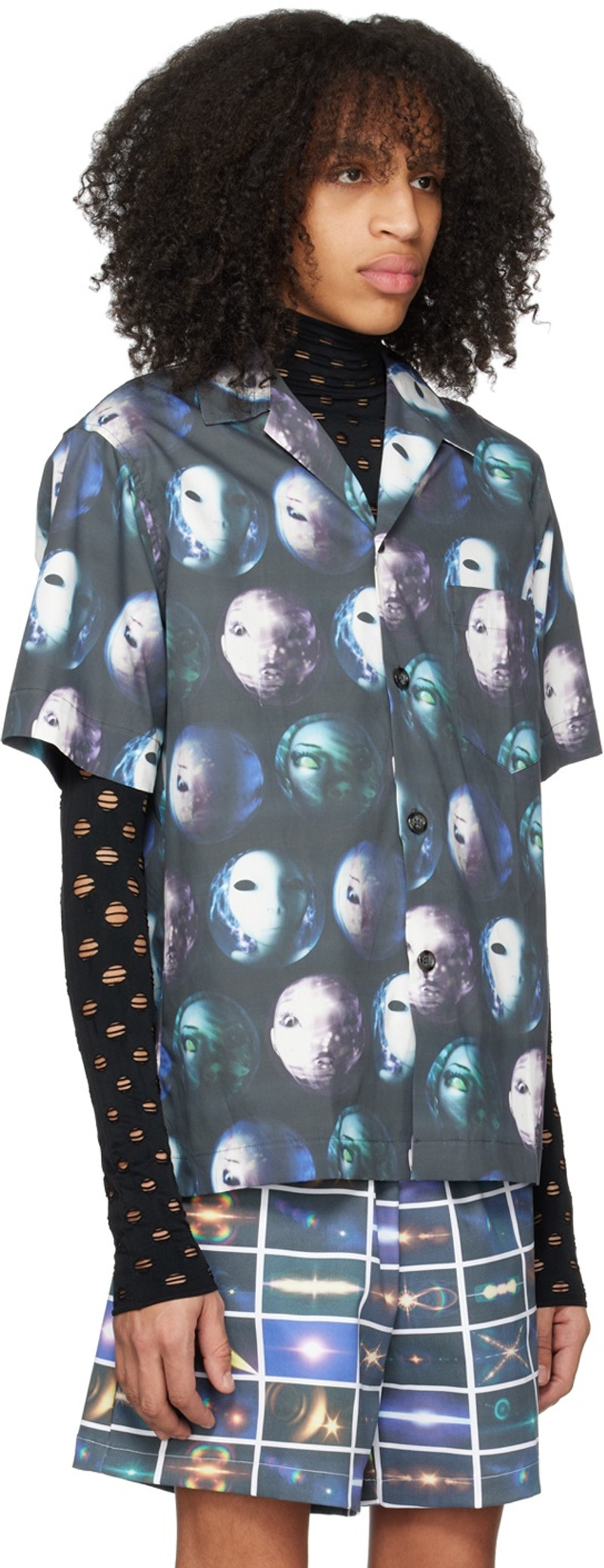 MAISIE WILEN SSENSE Exclusive Black Calcium Shirt outlook
