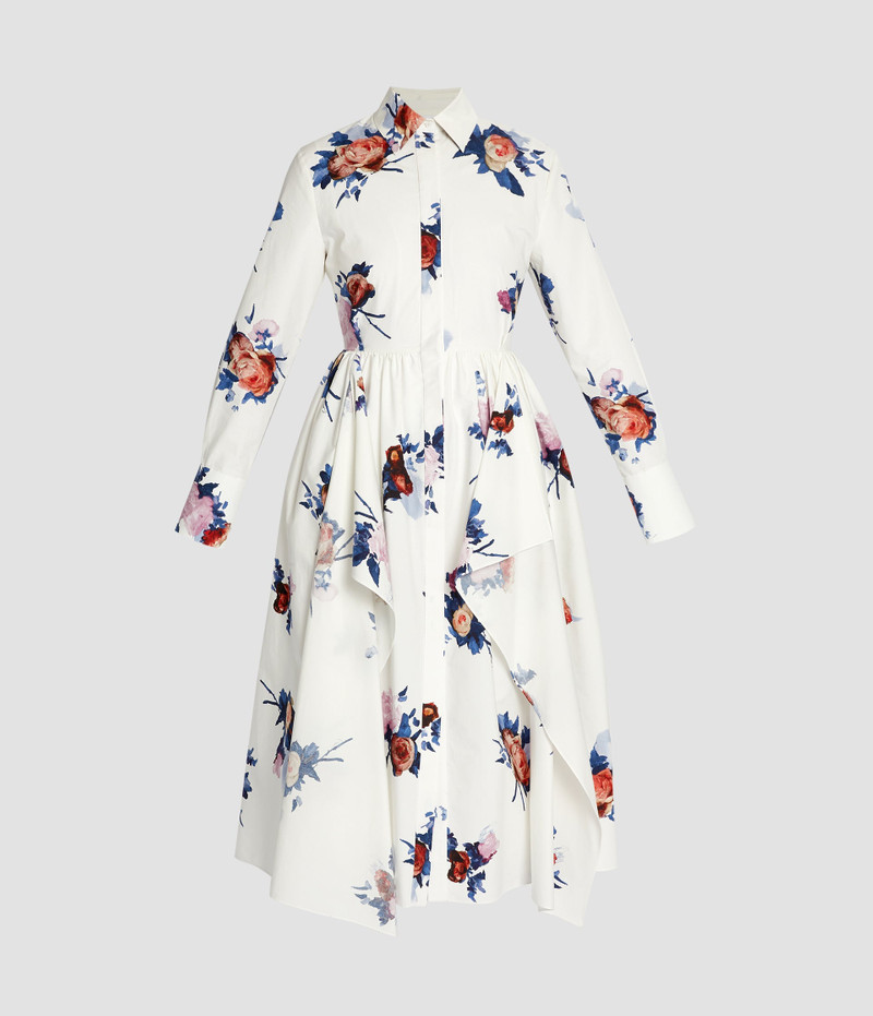 Erdem LONG SLEEVE MIDI SHIRT DRESS outlook