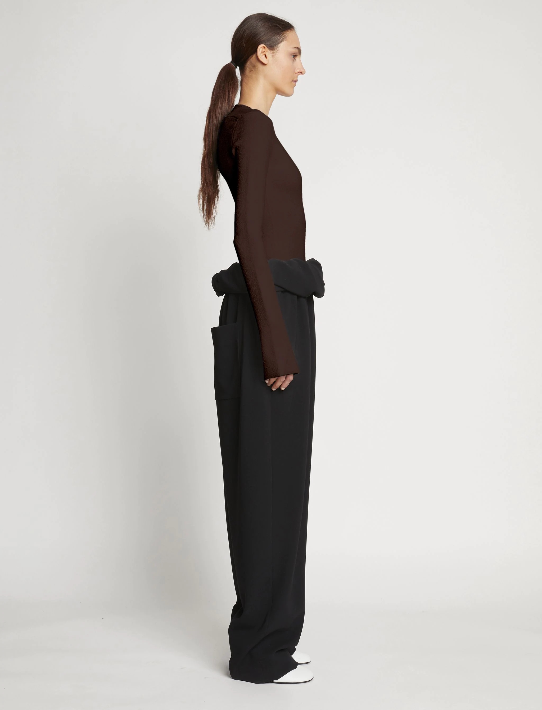two-tone knitted top - 4