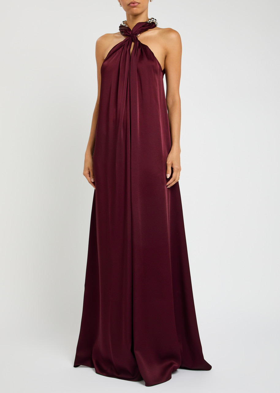 Stella Mccartney Chain-embellished Satin-crepe Gown - 2
