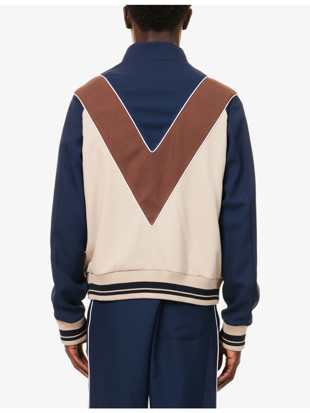 Monogram Contrast-Panels Woven Jacket - 4