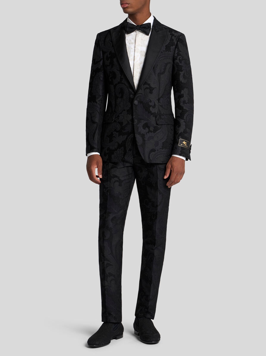 FLORAL PAISLEY EVENING TROUSERS WITH BAND DETAIL - 4