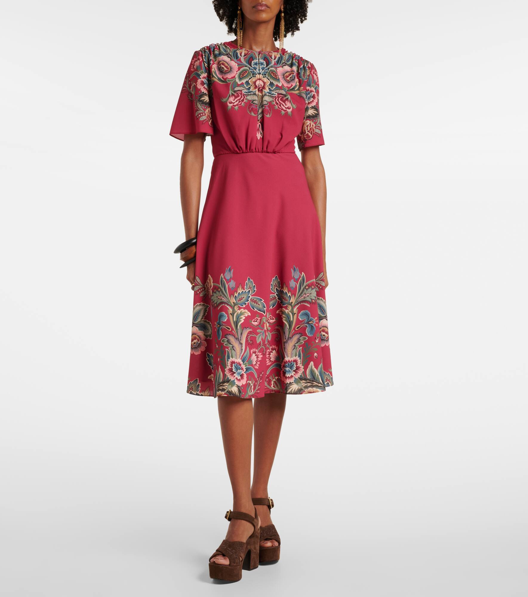 Paisley crêpe jersey maxi dress - 6