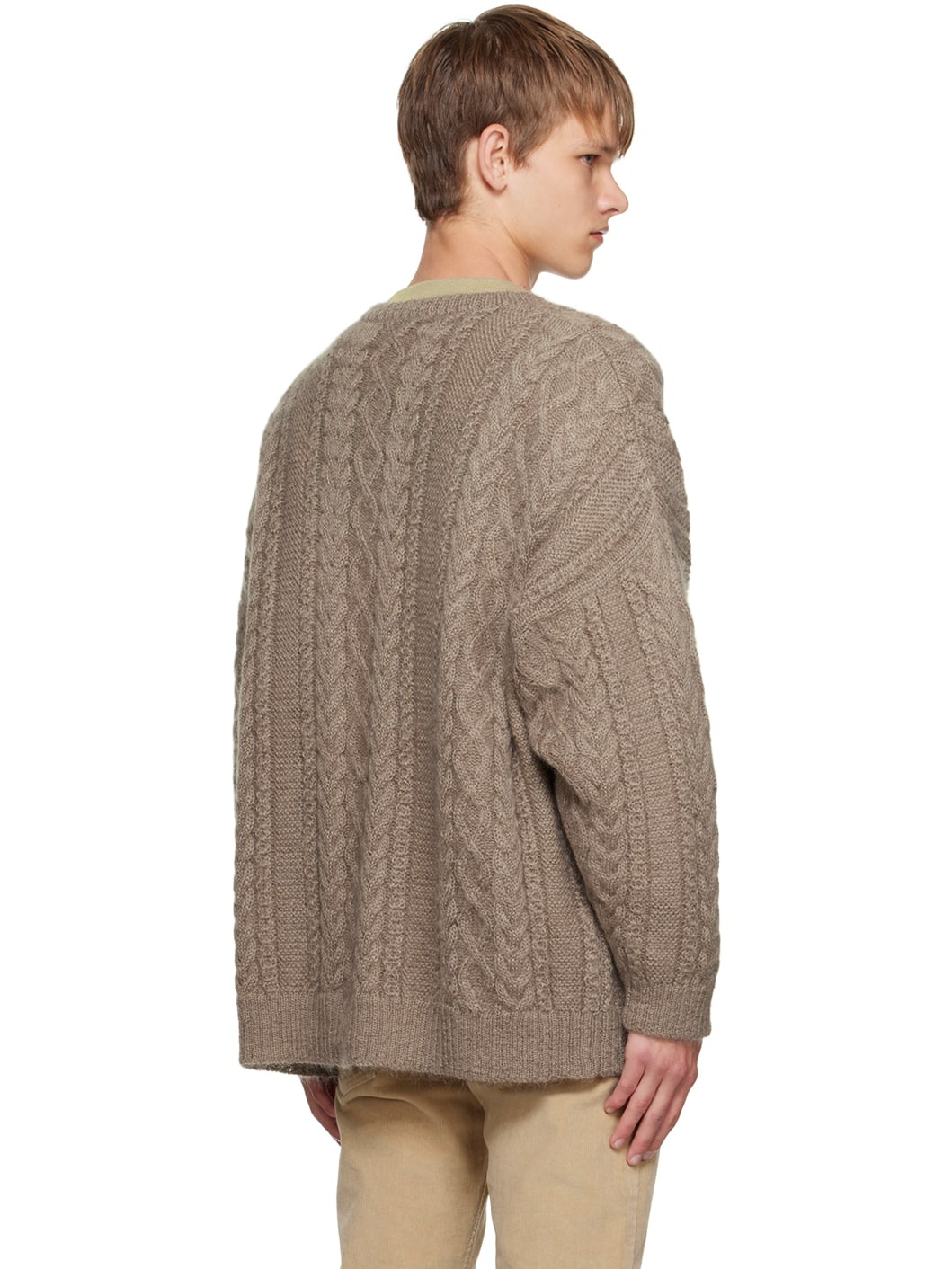 Beige Crewneck Sweater - 3