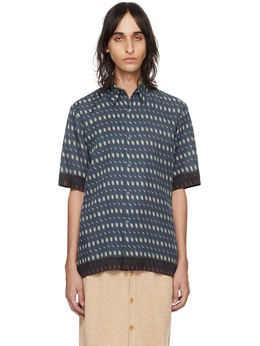 Blue Graphic Shirt - 1