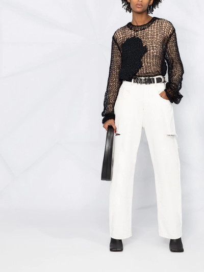 Ann Demeulemeester crocheted knit top outlook