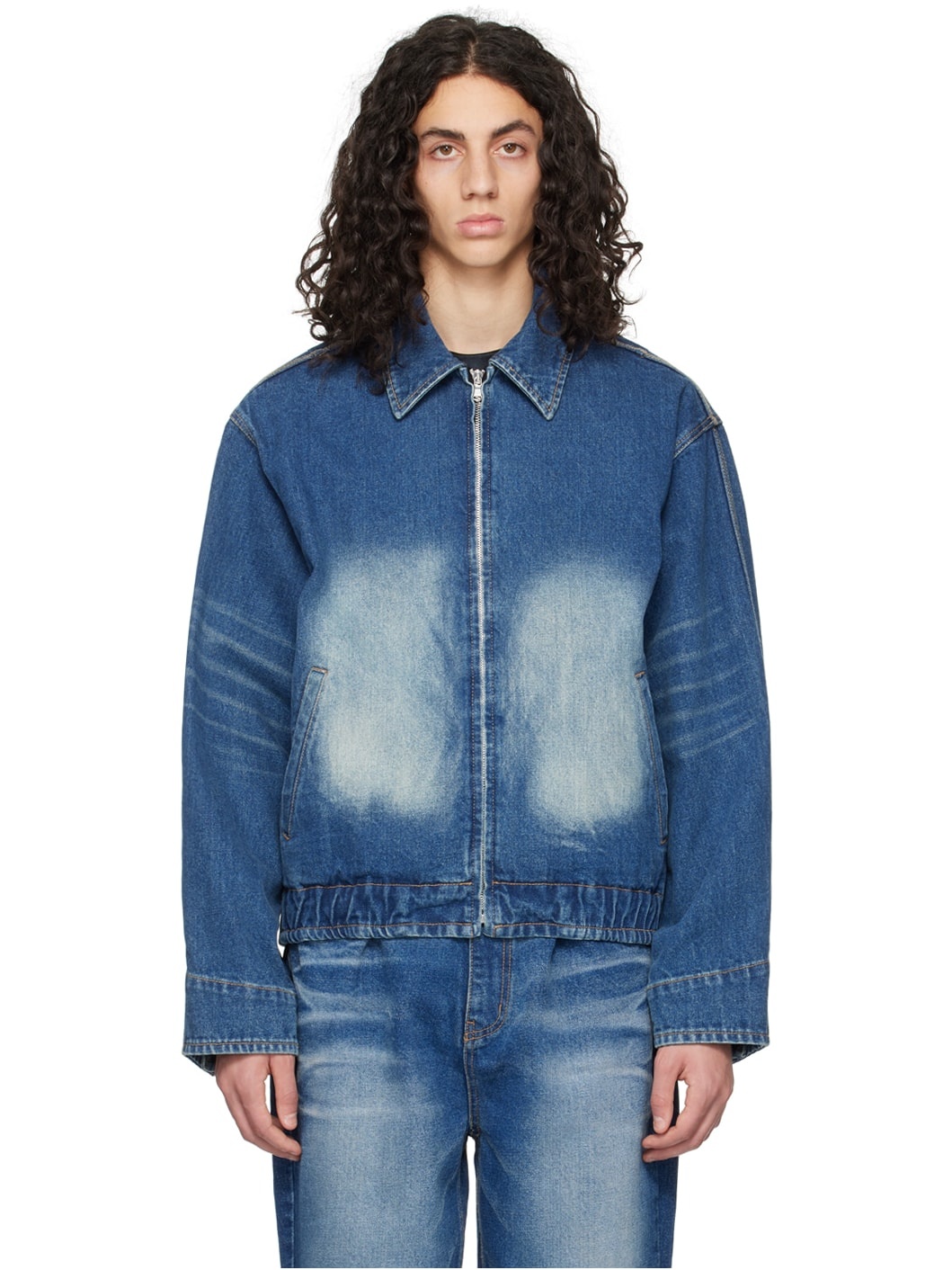 Blue Faded Denim Jacket - 1