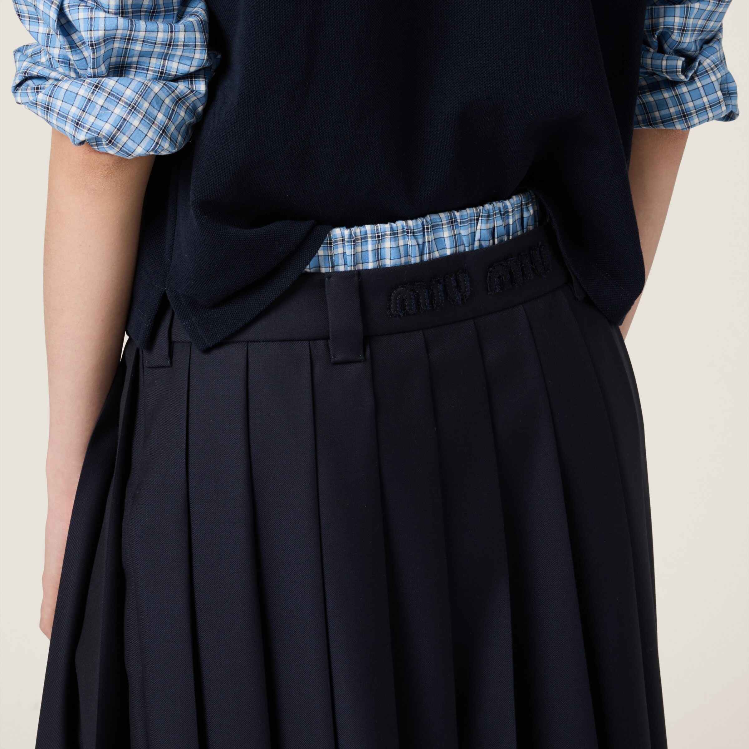 Pleated batavia midi-skirt - 4