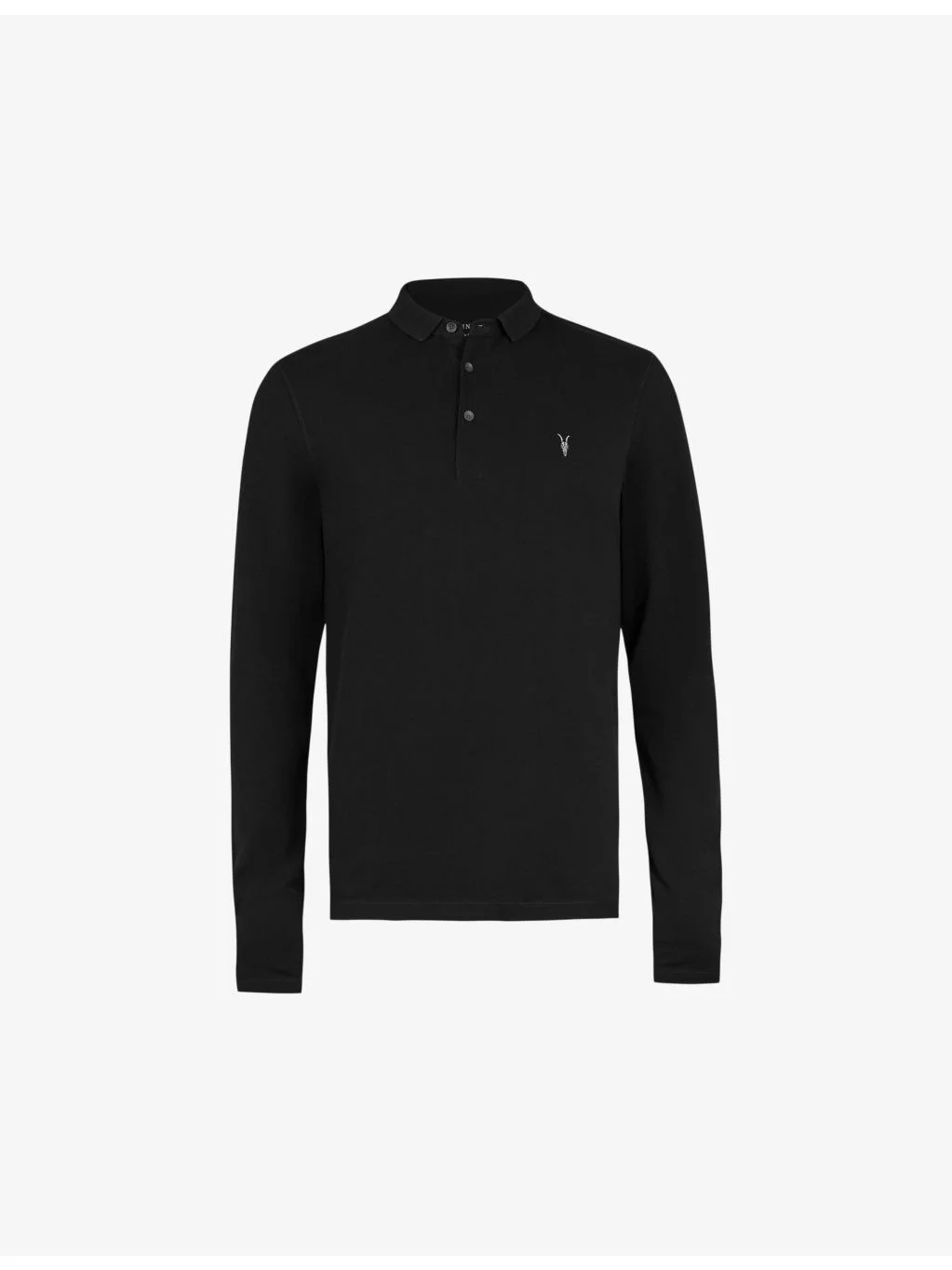 Reform logo-embroidered long-sleeve cotton polo - 1