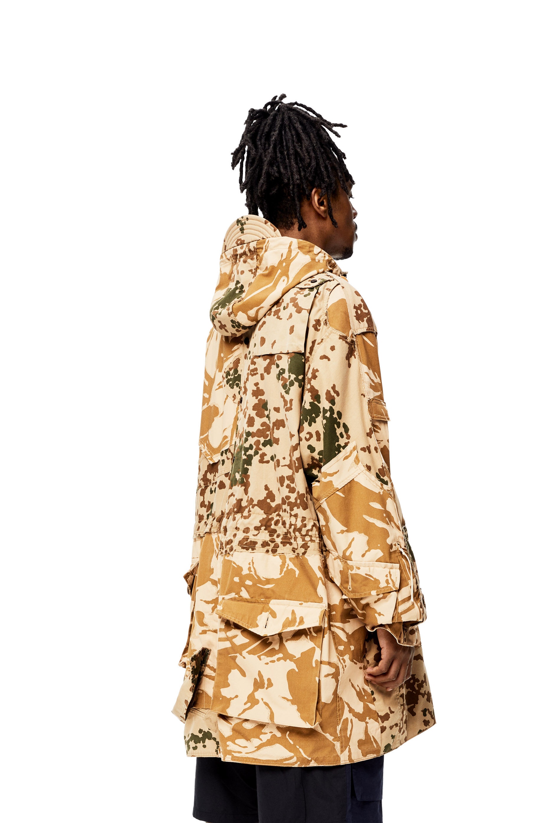 Camo patchwork parka - 4