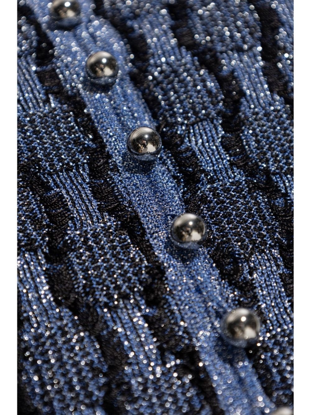 metallic knitted cardigan - 5