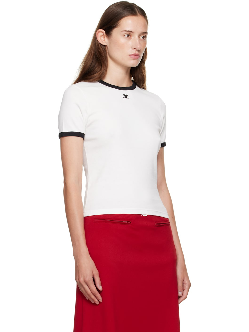 White Signature Contrast T-shirt - 2