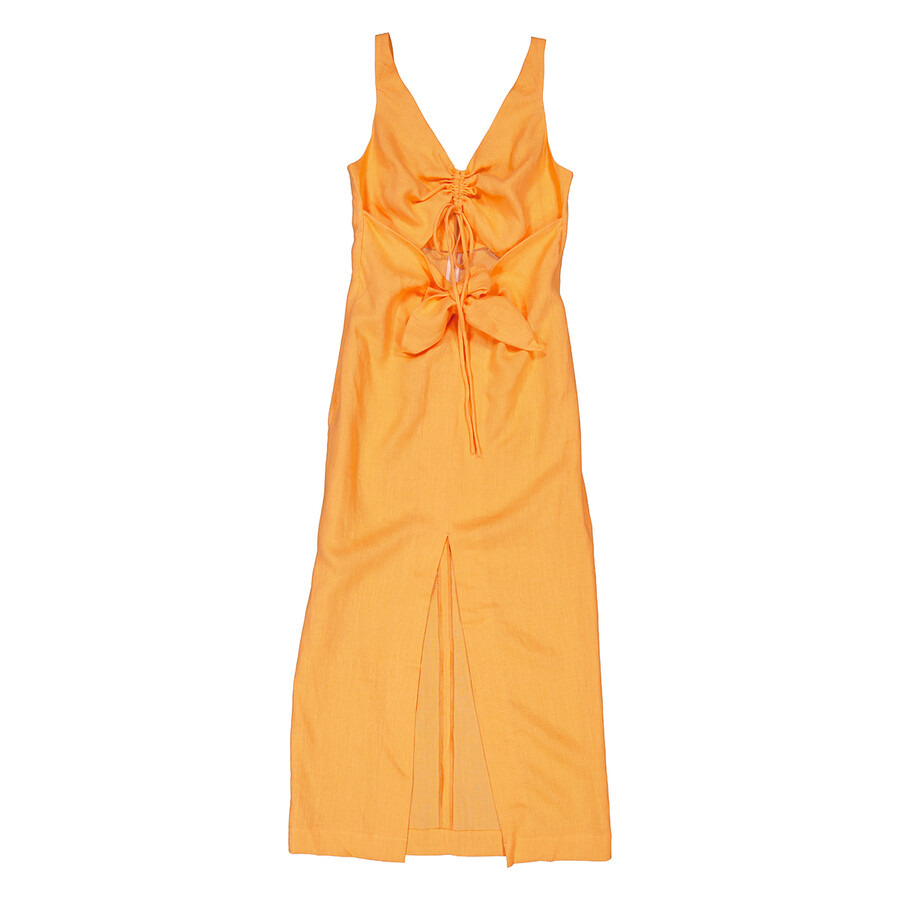 Nanushka Draped Linen Midi Dress - 2