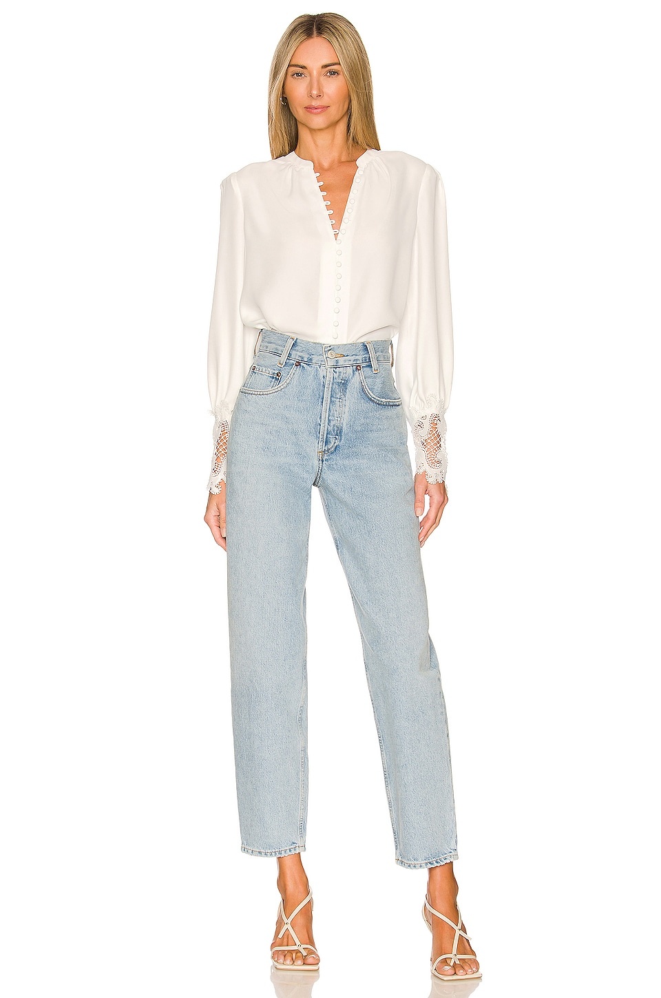 Ava Lace Cuff Blouse - 4