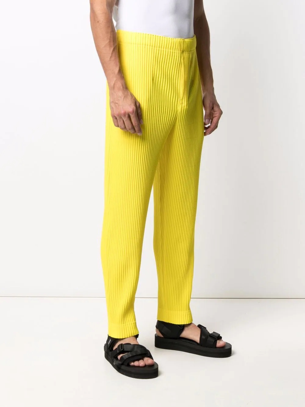 pleated straight-leg trousers - 3