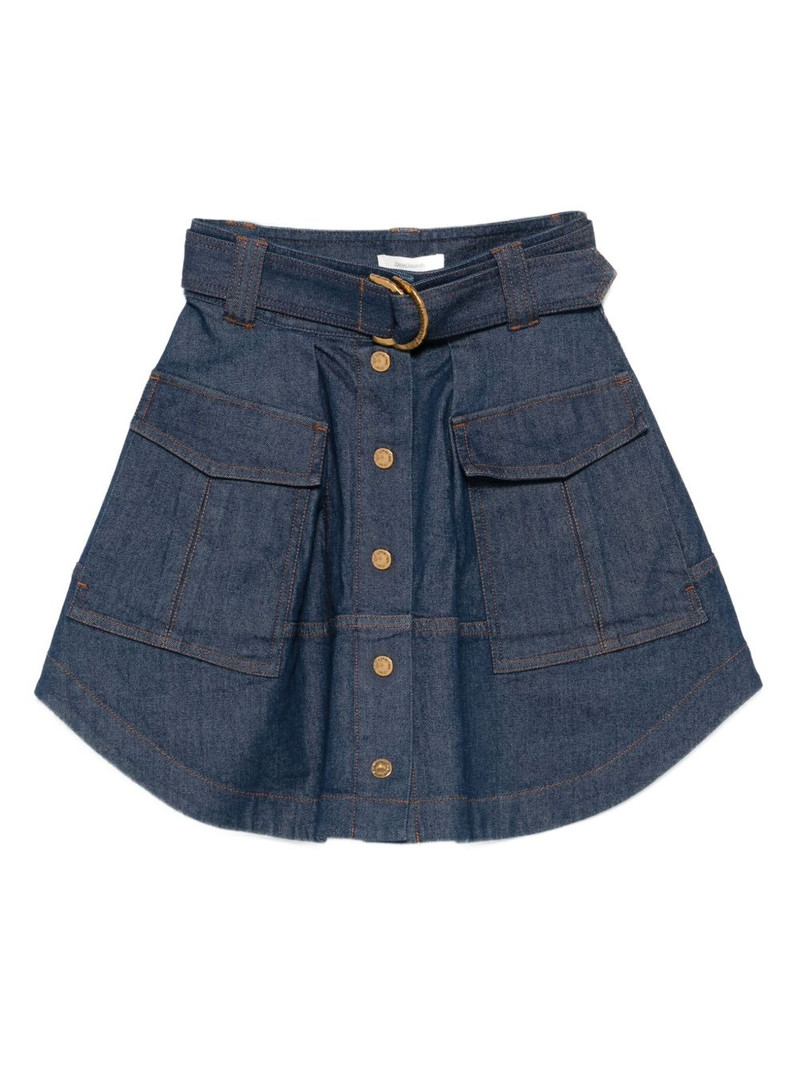 button-fastening cargo skirt 1