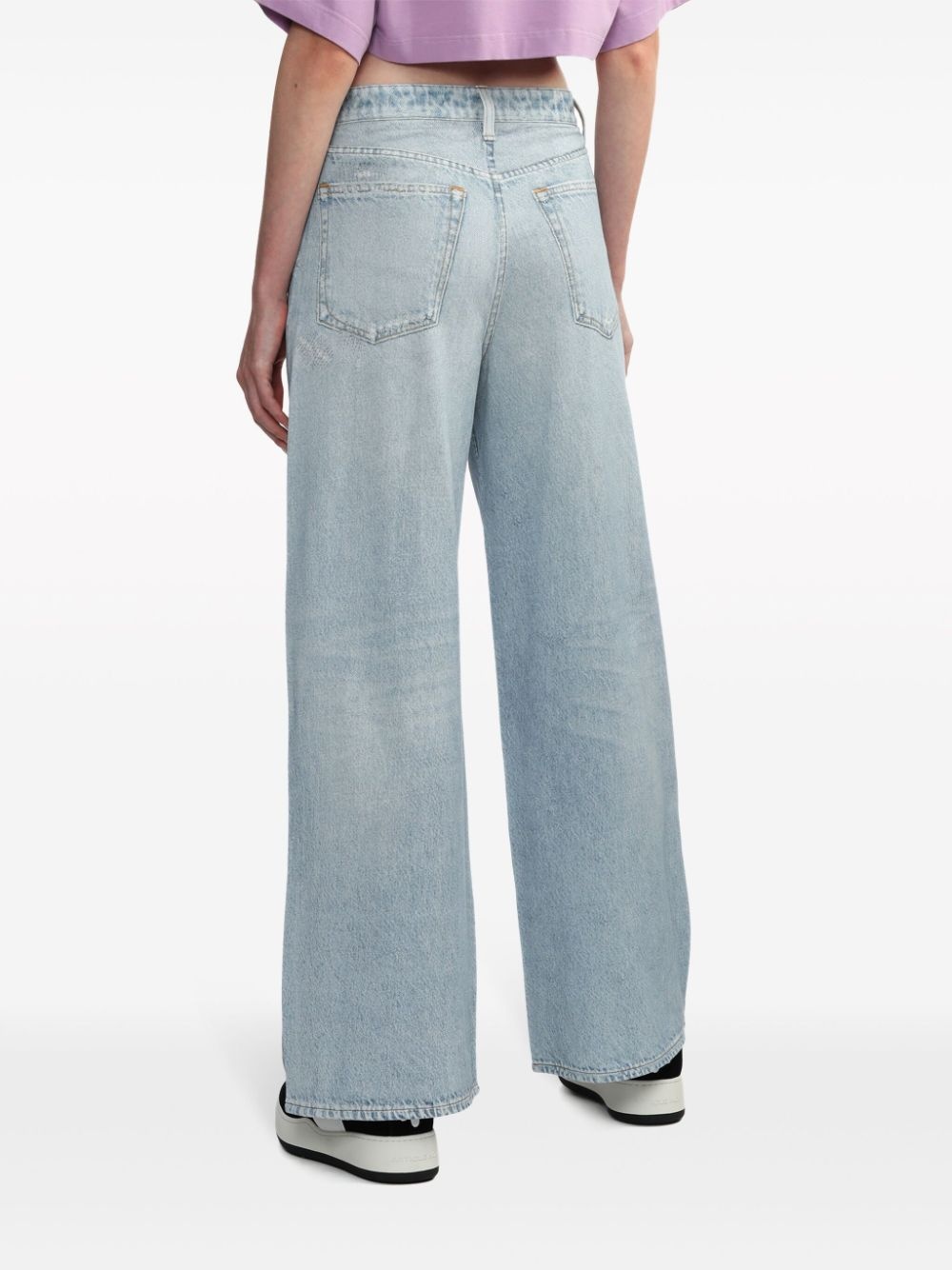 mid-rise wide-leg jeans - 4