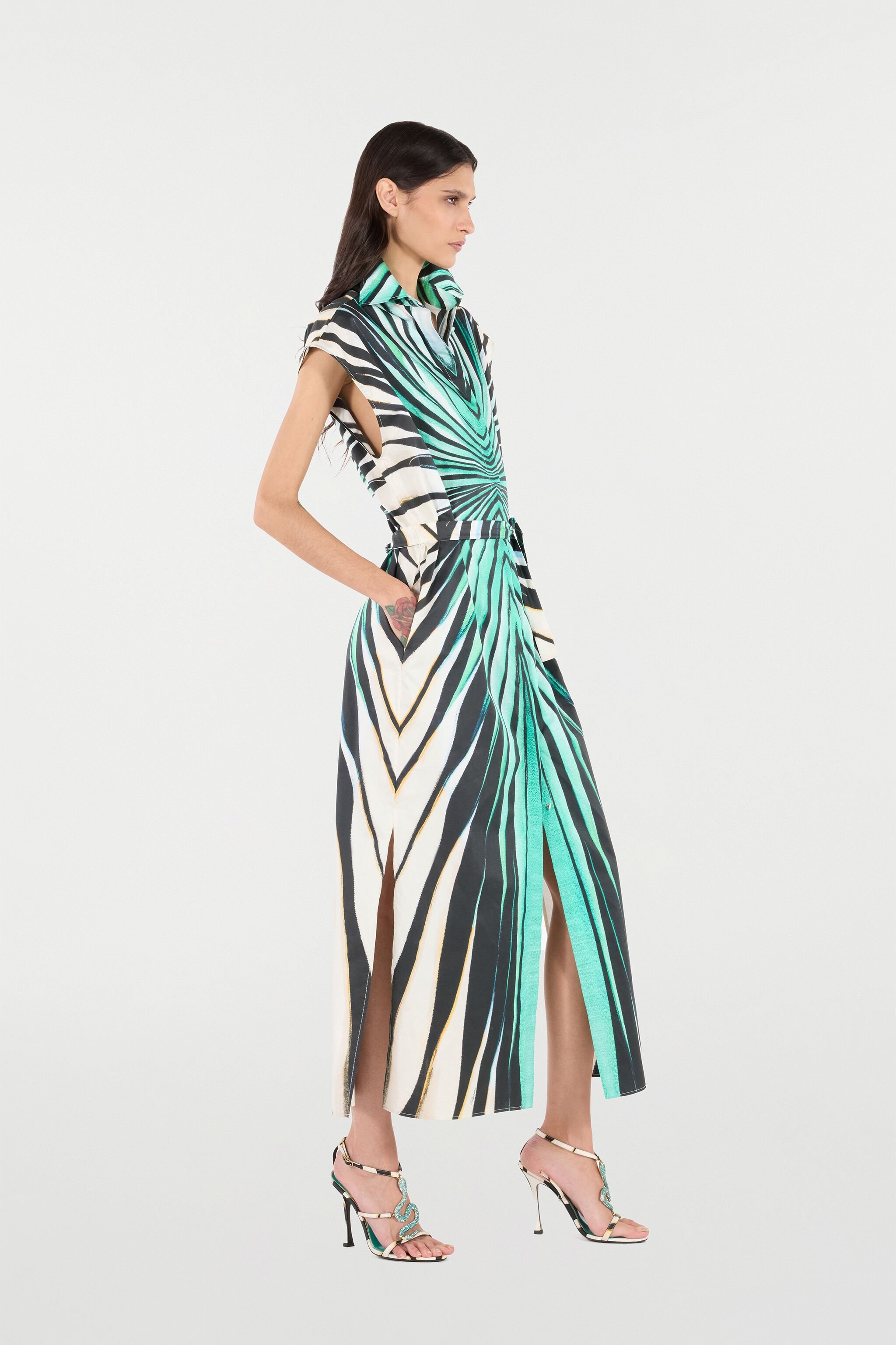 Ray Of Sea Print Midi Dress - 3