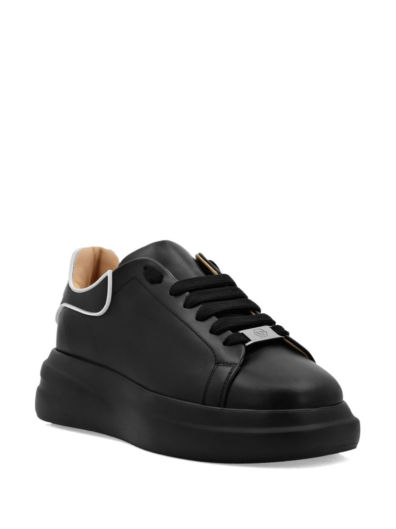 PHILIPP PLEIN lace-up leather sneakers outlook