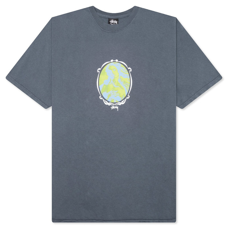 VENUS OVAL PIG. DYED TEE - INDIGO - 1